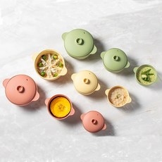 국산 실리콘 전자레인지 멀티 찜기 3size 3color, 1개, (소)500ml(코랄핑크)