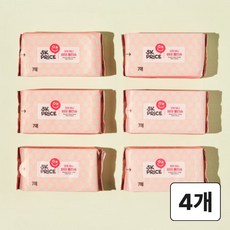 5k프라이스 포켓 미니 비데 물티슈 7매, 4개, 6개입, 25g