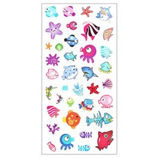 bmk KC인증 어린이 타투스티커 50종 귀여운 캐릭터 아동타투스티커, 1개, TC01