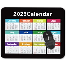 캘린더 마우스 패드 게이밍 미끄럼 방지 고무 백업2025년, 2025 Year Calendar