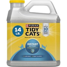 고양이모래 반려동물 캣리터 퓨리나 깔끔한 고양이 뭉치 쓰레기 인스턴트 액션 멀티 - 14파운드1팩, 14 Pound (Pack of 1)