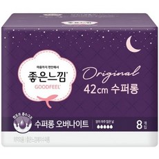 좋은느낌 오리지널 수퍼롱 오버나이트 생리대 패드형, 오버나이트 이상, 8개입, 30세트