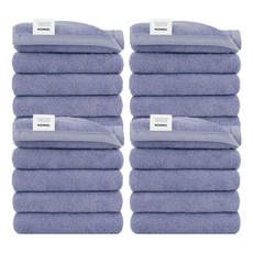 NONNO 국산 여름 수건 140g 30수 호텔수건, 20개, 라일락 퍼플