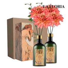 라플로리아 꽃 디퓨저, 2개, 500ml, S4.신혼부부꽃향/B3.달리아-L12/레드