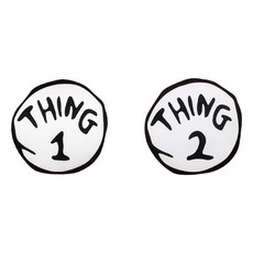 Thing 1 2 대형 2피스 아이언 온 패치 할로윈 코스튬 액세서리 표준, 아기를 위한 더 작음