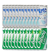 LOTTE 樂天 CHILSUNG BEVERAGE [你好巷口市集] 小罐雪碧190ml*12罐+Milkis 190ml*12罐, 190ml, 24瓶