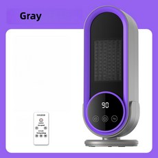 1200W PTC 세라믹 히터 2단계 온도 과열 방지 기울임 기능 사무실 침실용, EU, Gray