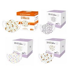 友你*康匠 兒童立體彈性棉口罩 (慵懶貓 羅伯兎 甜點車車), 兒童立體麋鹿-彈性棉, 1個, 50片