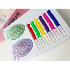 더블 에그 색칠놀이 DIY 드로잉 부활절 랜덤 미술 활동, 에그색상놀이(색상랜덤)