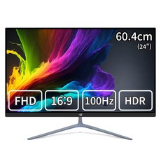 뷰싱크 24인치 FHD 슬림베젤 모니터 100Hz 게이밍 사무용 멀티 하이브리드, 243-100 무결점, 60.4cm