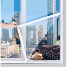 방수 창문 단열 키트 냉기 차단 필름 투명 열 방풍 이중창 WxH170x200cm/67 * 79인치, 방수 창문 단열 키트, 냉기 차단 필름, 투명 열 방풍