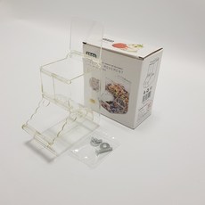 햄스터 투명자동 급식기 기니피그 다람쥐 소동물 용품 먹이통 사료그릇 ZS02, 1개, 투명