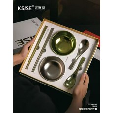 鈦碗 勺 筷子 禮盒裝, 商品主圖, 1個