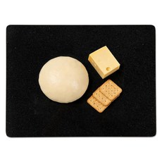 Adolif 화이트 대리석 도마 30.5 x 50.8cm(12 x 20인치) 대형 대리석 페이스트리 보드 미끄럼 방지 발이 있는 스톤 슬래브 - 결혼 선물 집들이 선물, 16"L x 12"W, 블랙 화강암