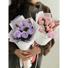 꽃다발 비누꽃다발 빼빼로데이 화이트데이 재롱잔치 발표회 졸업식 기념일 입학식 병점 동탄, 핑크
