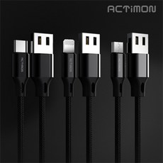 엑티몬 메탈 고속 C타입데이터케이블 [1.2M], 1개, 블랙