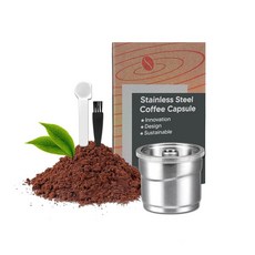 FOVNOT 스테인리스 스틸 커피 캡슐 재사용 가능한 에스프레소 캡슐 리필 가능한 커피 캡슐 ILLY 커피 머신과 호환 Y1.1 Y3 Y5 X7.1 X9용, FOVNOT 스테인리스 스틸 커피 캡슐, 재사용 가능한