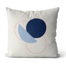 ins 風克萊因藍幾何抱枕 家用沙發靠墊牀頭靠枕車載兩用抱枕套不, 極簡風04