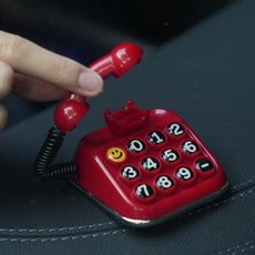 자동차 주차 번호판 레트로 옛날 전화기 디자인 차량용 번호판 7cm 레드, 1개