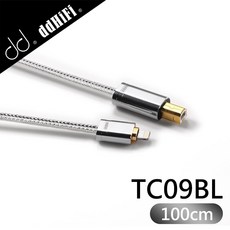 ddHiFi TC09BL Lightning(公)轉USB-B(公)純銀HiFi數據線 100cm, 1個