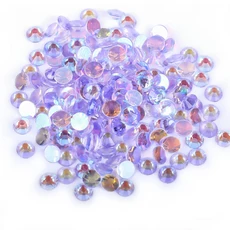 쿠쿠스토어 모든 자수정 보라색 유리 크리스탈 비 핫 픽스 라인 석 반짝이 Strass 플랫 백 손톱 아트 장식, 06 ss3-1440pcs, 01 Lt. violet Aurora