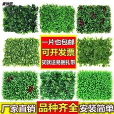 臺北出貨_ 防褪色綠植墻麵裝飾 仿真植物墻 陽臺假花塑料草坪 門頭店裝飾背景墻, 【一片的價格】