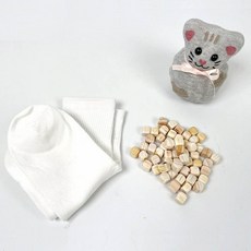 편백 양말인형 만들기 인형만들기세트 양말인형만들기키트, 고양이인형 색상랜덤 1세트 (P0000QVK)