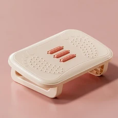 인체 공학적 발 의자 마사지 롤러 어린이를위한 책상 받침대 아래 미끄럼 방지 스트립이있는, 04 Khaki
