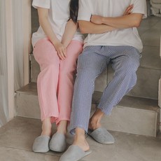 버블돌 지지미 시어서커 스몰체크 9부 남여 파자마바지 4colors 택1