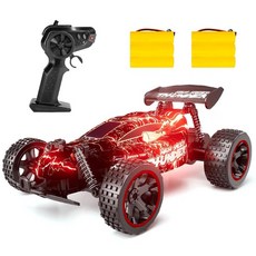 RC카 레이싱 2.4GHz 고속 원격제어 자동차 2WD 버기카 몬스터 오프로드 무선, Red light, 1개
