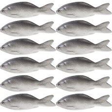 Jiebor 12PCS 가짜 물고기 현실적인 인공 할로윈 모드 작은 고무 바다 주방 홈 마켓 디스플레이 장식 사진 소품, Jiebor 12PCS 가짜 물고기 현실적인 인공 할로