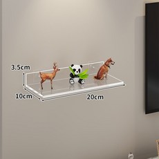 亞克力透明牆上壁掛置物架 免打孔玩具展示架, N/A