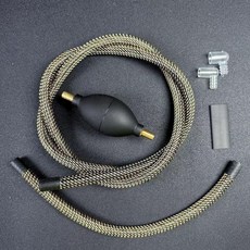 茶盤編織排水管 耐髒防腐蝕 吸水球茶具配件 總長120cm, 1個, 新款雙層編織排水管 總長90cm,加厚 黑紅色 送大小彎頭