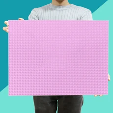 48*64 도트 블록 베이스 플레이트 DIY 조립식 벽 브랜드 호환 어린이 선물 장난감, 06 Pink