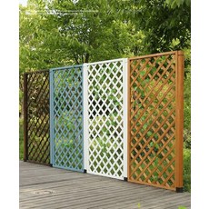 하이굿럭 울타리펜스 합성목재 테라스 가림막 난간, 대형, 탄화 브라운 30 x 90