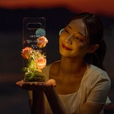 리비트 장미 플라워백 여자친구 생일선물 100일 1주년 기념일, 1개, 미니