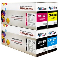 플러스잉크 캐논 CRG-331 대용량 호환토너 4색세트 LBP7110CW MF624CW MF628CWZ MF8284CW MF8240CW 재생, 1세트, 검정,파랑,빨강,노랑