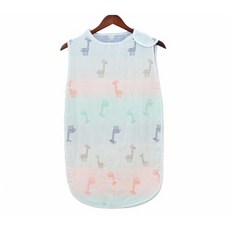 愛兒寶 六層紗布睡袋 嬰兒防踢被 透氣吸汗四層泡泡紗背心式蘑菇寶寶睡袋