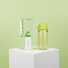 타파웨어 크리스탈 트라이탄 프리미엄 휴대용 물통, 1개, 550ml, 연두