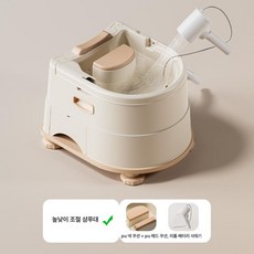 소르베어 누워서머리감기 머리감기 머리감기기 접이식, 기본 세척기 웜 애프리콧 리튬배터리샤워기미포함, 1개, 1L