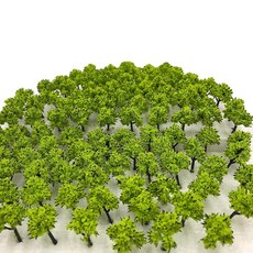 삼림 선택할 수 있는 색 수량 50개 100개 DauStage N게이지 디오라마 철도 건축 모형용 수목 풍경 3cm 04 연두 50개