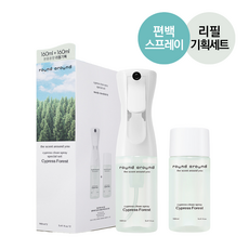 라운드어라운드 편백나무 숲 클린 스프레이 본품 160ml + 리필 160ml 세트, 2개