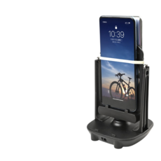 刷步器 手機搖擺器 雙手機支架, 率性黑(2台手機), 1個