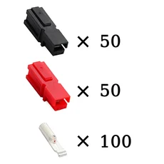 앤더슨 파워폴 배터리 커넥터용 전원 단자 모듈러 키트 레드 블랙 30A 600V 5 쌍 2550, 04 50 Pairs