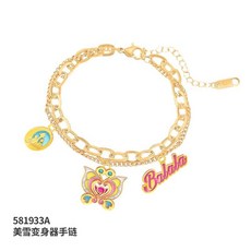 亮瞎穿搭 巴啦啦小魔仙初代變身器手鏈飾品 嚴莉莉美雪奧迪雙鉆小眾禮物, 【巴啦啦魔法手鏈】美雪款, 1個