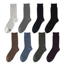 [ARRNORMAL] 아르노멀 남성용 파인 솔리드 롱삭스 양말 4개, 블랙 4족, 1개