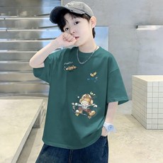 【洁白】男童t恤短袖純棉夏季2026新款寶寶夏裝卡通兒童卡通印花 休閒 上衣【AL】