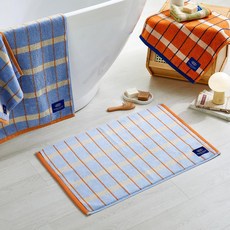 모던하우스 ETF 멀티 체크 타월 발매트, 스카이