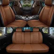 제니븐 자동차 시트커버 교체 차량용 보호매트 카시트 SF-590 풀세트, 1세트, 카멜브라운