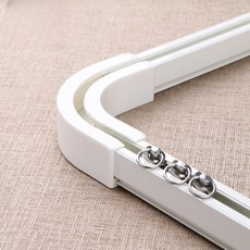 곡선 커튼레일 휘어지는 라운드 레일 커브 연결 커넥터 ABS 휘는 레일 사이즈별, D.10x20